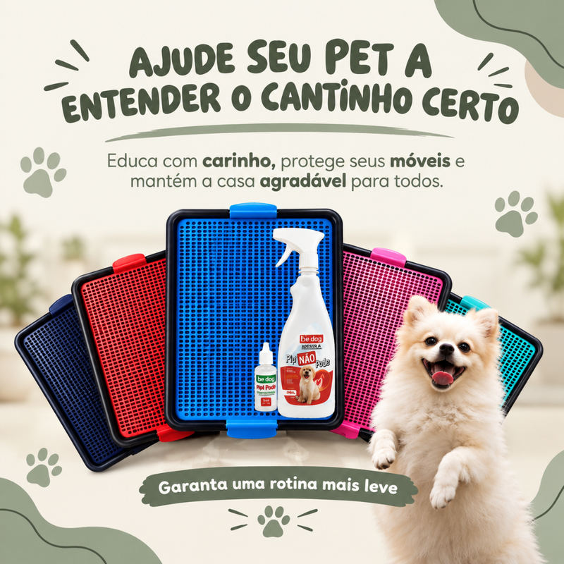 Sanitario Educador - Pet Rotina Clean ™ 3 em 1