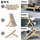 Cama Arranhador Cat - 3 em 1 - Madeira