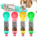 Garrafa Portátil 3 em 1 para Pets — Água, Ração e Saquinhos em um Só Lugar