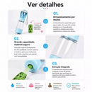 Garrafa 3 em 1 de Passeio para Cães com Bebedouro, Comedouro e Porta Saquinhos Multifuncional Portátil