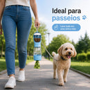 Garrafa 3 em 1 de Passeio para Cães com Bebedouro, Comedouro e Porta Saquinhos Multifuncional Portátil